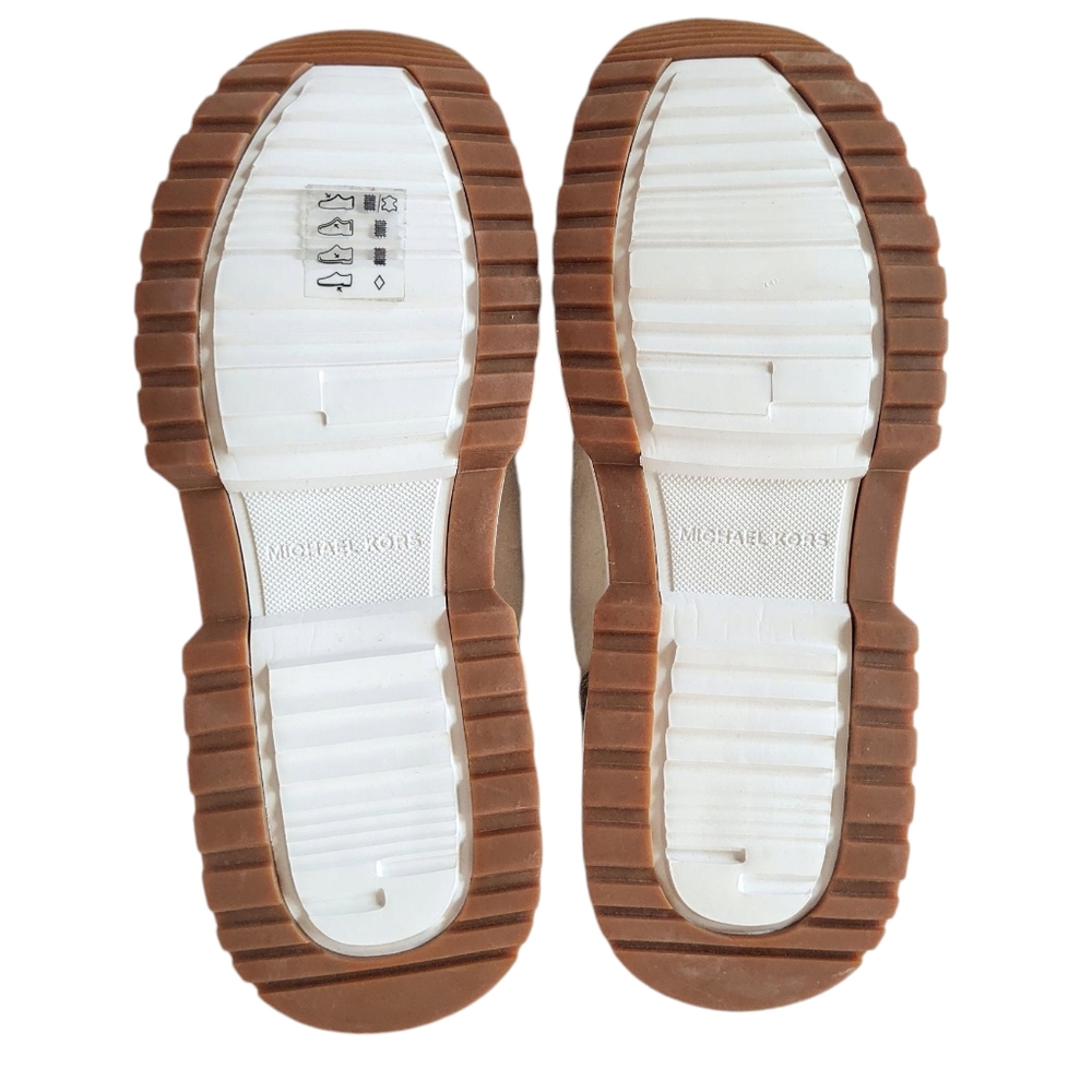 Michael Kors Muse Mesh Trainer Sneakers Gold Tennis Shoes - Picture 6 of 8